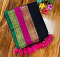 Mul Cotton Saree with Kanchi border