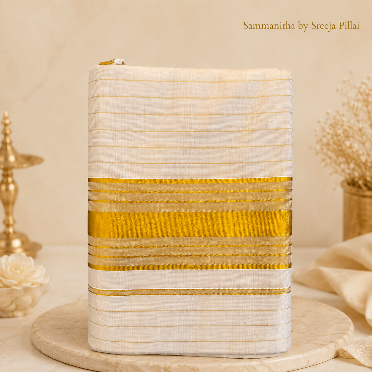 Kerala traditional Tissue kasavu saree SKS17