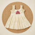 Cotton Lurex with Flower Embrodery Baby dress