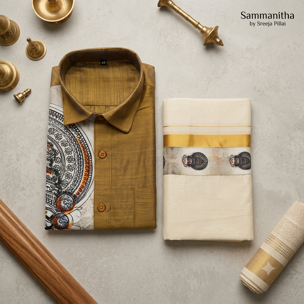 Onam Combo shirt and mundu