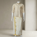 Floral Kasavu shirt and Mundu Combo