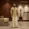Half Face Kathakali Shirt & Mundu Combo