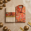 Onam Theme Shirt & Mundu Combo