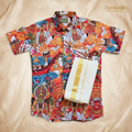 Boys Kathakali print shirt and mundu set marketing